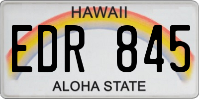 HI license plate EDR845