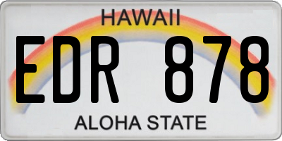 HI license plate EDR878