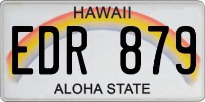 HI license plate EDR879