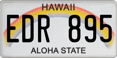 HI license plate EDR895