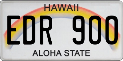HI license plate EDR900