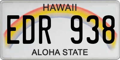 HI license plate EDR938