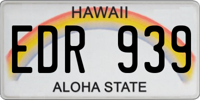 HI license plate EDR939