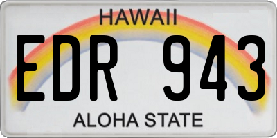 HI license plate EDR943