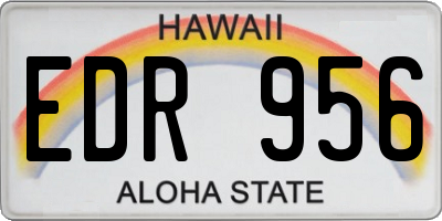 HI license plate EDR956