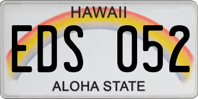 HI license plate EDS052