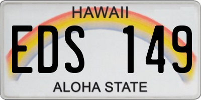 HI license plate EDS149