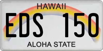 HI license plate EDS150