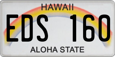 HI license plate EDS160