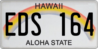 HI license plate EDS164