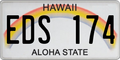HI license plate EDS174