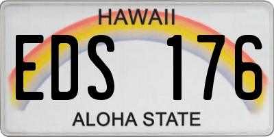 HI license plate EDS176