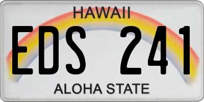 HI license plate EDS241