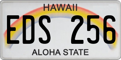 HI license plate EDS256