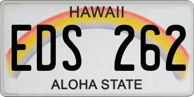 HI license plate EDS262