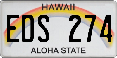 HI license plate EDS274