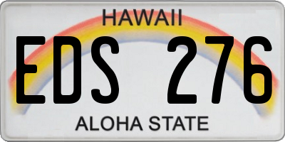 HI license plate EDS276