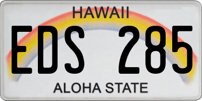 HI license plate EDS285