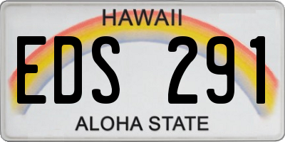 HI license plate EDS291