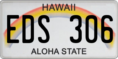 HI license plate EDS306