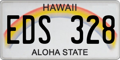 HI license plate EDS328