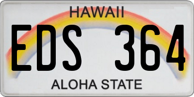 HI license plate EDS364