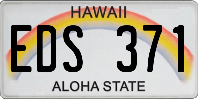 HI license plate EDS371