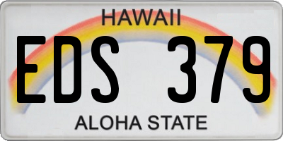 HI license plate EDS379