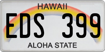 HI license plate EDS399