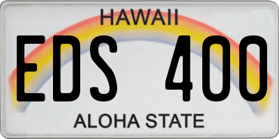 HI license plate EDS400