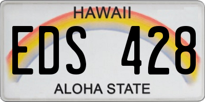 HI license plate EDS428