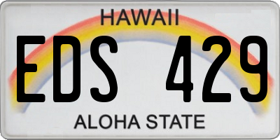 HI license plate EDS429