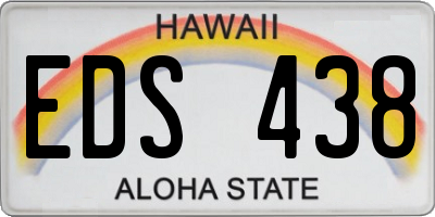 HI license plate EDS438