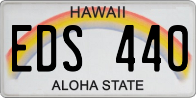 HI license plate EDS440