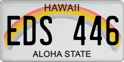 HI license plate EDS446