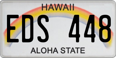 HI license plate EDS448