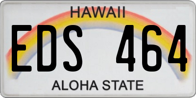 HI license plate EDS464