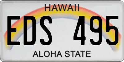 HI license plate EDS495