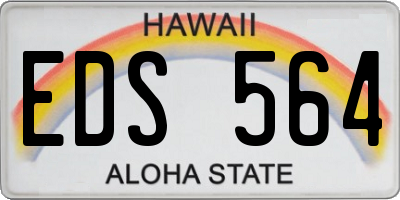 HI license plate EDS564