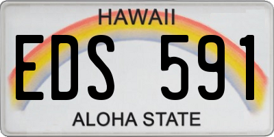 HI license plate EDS591
