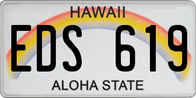 HI license plate EDS619