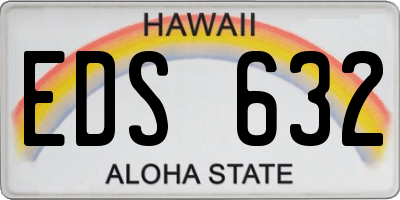 HI license plate EDS632