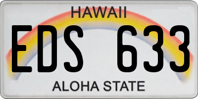 HI license plate EDS633