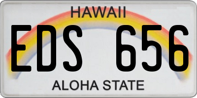 HI license plate EDS656
