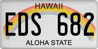HI license plate EDS682