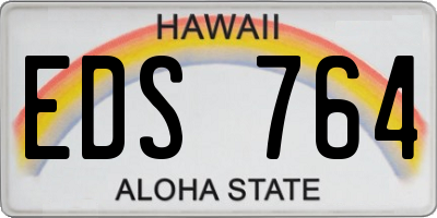 HI license plate EDS764