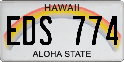 HI license plate EDS774