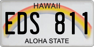 HI license plate EDS811