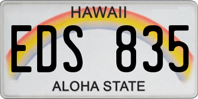 HI license plate EDS835