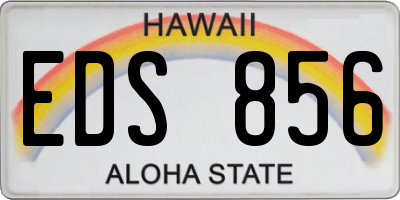 HI license plate EDS856